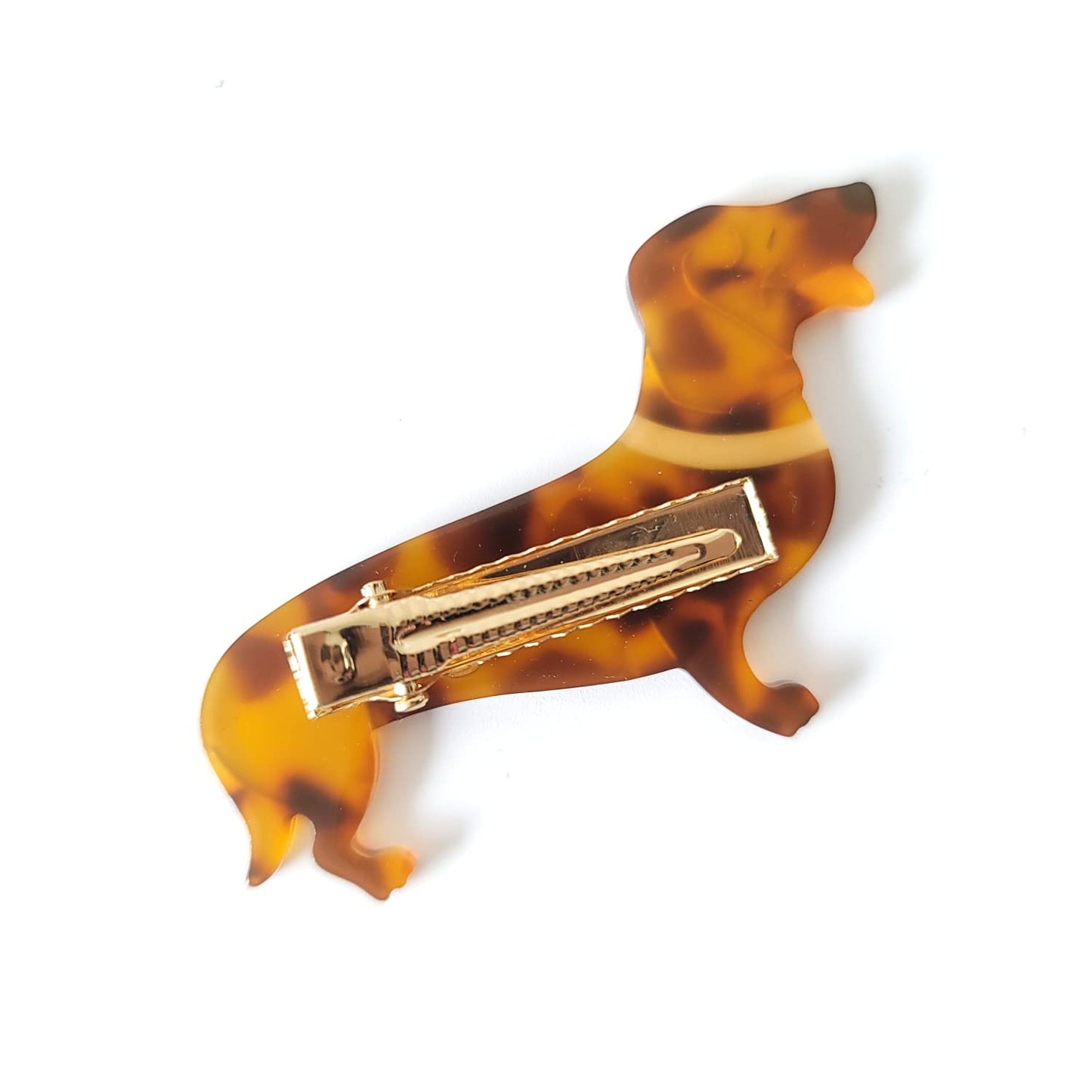 Dachshund Dog Hair Clips,Cellulose Acetate Hair Clips,Small Hair Clips for Girl,Pack of 2