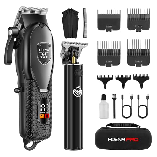 HIENA PRO Professional Hair Clippers Set for Men - Cordless & Rechargeable