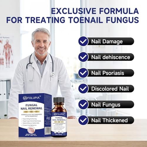 FOLUPIA Toenail Fungus Treatment with Tolnaftate – Extra Strength Nail Repair Serum 1 Fl Oz