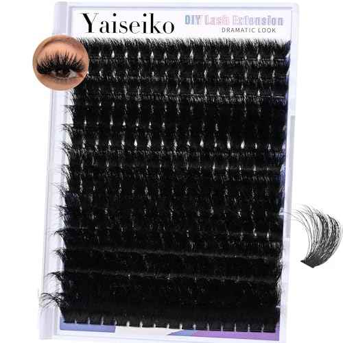 Lash Clusters 300D Thick Long 12-25mm Volume Cluster Eyelash Extensions 224Pcs Wispy Individual Lashes D Curl Waterproof Eyelash Clusters Soft False Eyelashes DIY at Home, by Yaiseiko