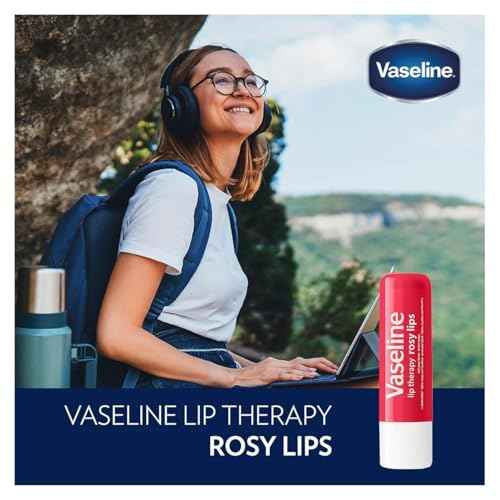 Vaseline Lip Therapy Rosy Lips 12-Pack ? Moisturizing Balm, Lip Care for Dry Lips, 0.16 Oz Ea
