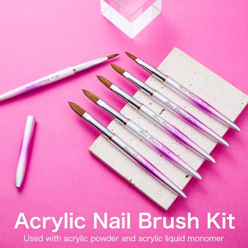 Kolinsky Nail Art Brush Set - 4 Pieces (#6 #8 #12 #14)