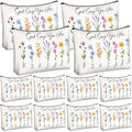 12 Pcs Christian Gifts for Women Christian Makeup Bags Bulk Christmas Group Gifts for Women Religious Bulk God Says You Are Cosmetic Bags with Inspirational Bible Verse(Elegant Style)