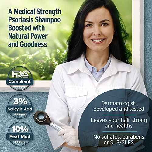 Sphagnum Botanicals Medicated Psoriasis Shampoo and Conditioner Set - Salicylic Acid 3% and Peat Mud Shampoo together with Aloe Vera and Jojoba Oil Condtioner. 2 x 13.5 fl. Oz