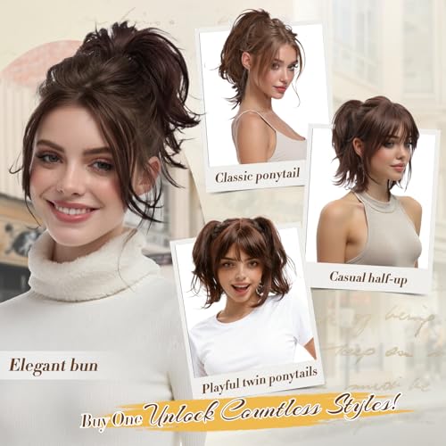 Claw Clip Short Ponytail Extension - Bendable Synthetic Hair