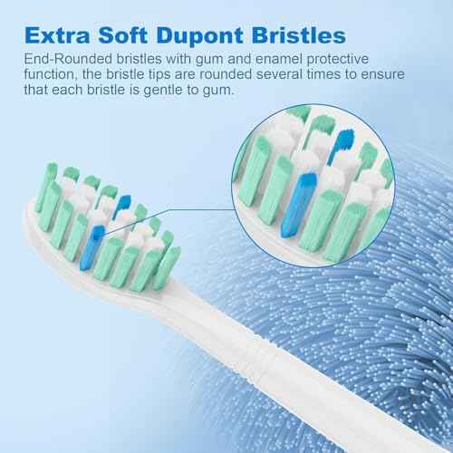 Replacement Toothbrush Heads Compatible with Philips Sonicare Electric Toothbrush,Replacement Brush Head for Replacement Heads C1 C2 G2 W 4100 HX6062/65 and More Philips Snap-on Handles