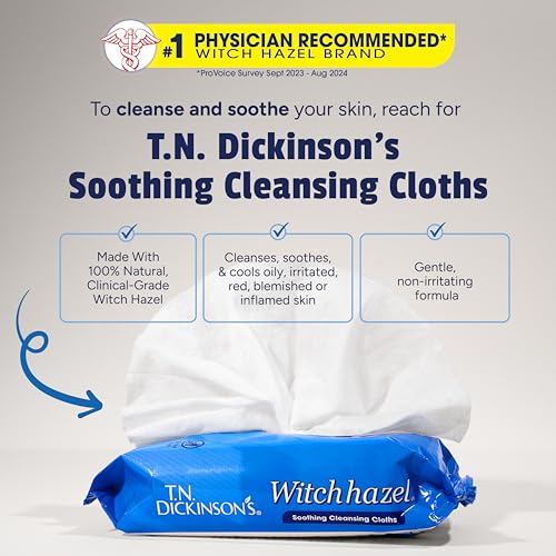 T.N. Dickinson's Witch Hazel Cleansing Cloths - 25 Wipes