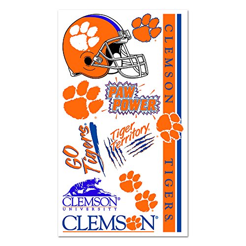 Clemson Tigers Temporary Tattoos (20-Pack, Made in USA)