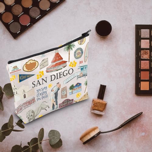 San Diego Cosmetic Makeup Bag Sa n Dieg o Travel Gift S an Die go Vacation Gi ft for Her Moving to San D iego Gi ft (San Diego)