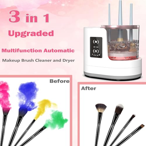 Electric Makeup Brush Cleaner & Dryer with 2/5 Hour Modes