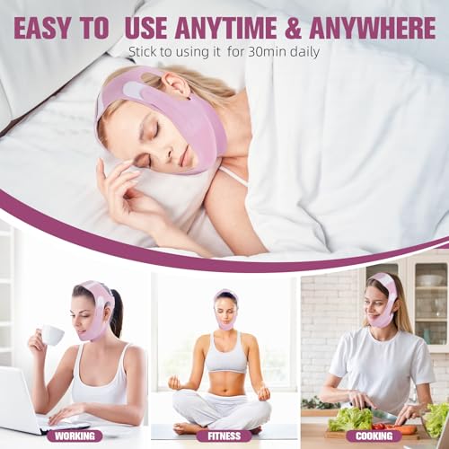 Sleep & Face Shape Chin Strap - Double Chin Reducer & V-Line Face Shaper