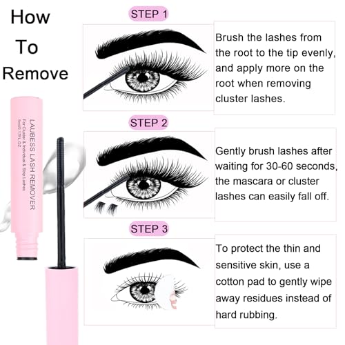 Lash Extension Kit 300 Pcs Lash Clusters Kit Lash Bond and Seal Waterproof DIY Lash Extension Kit Lash Remover Eyelash Brush Lash Tweezers Eyelash Extension Kit (Set 20D/40D/50D-0.07C-8-16Mix)