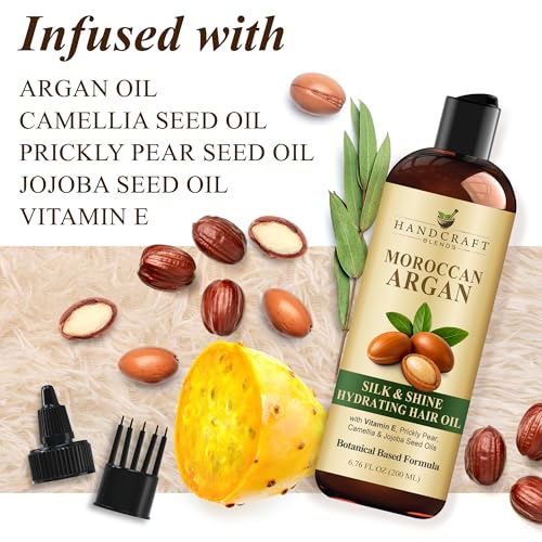 Moroccan Argan Oil for Hair - 6.76 oz Nourishing Hair Serum