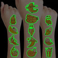 Banana Temporary Tattoos 96PCS - 8 Sheets Party Favors