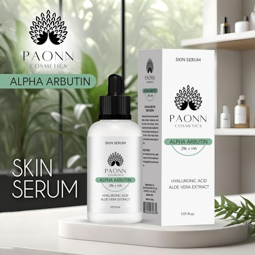 Alpha Arbutin 2% Serum + HA (1.01 fl. oz.), Hydrating & Brightening Facial Serum, Supports Even Skin Tone, Deep Moisturizing