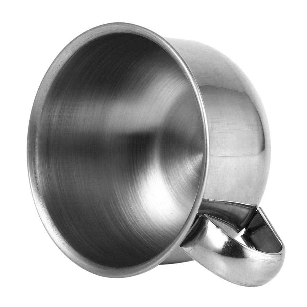 FILFEEL Shaving Soap Mug Bowl, New Stainless Steel Metal Cup Shaver Cleansing Foam Tool For Man