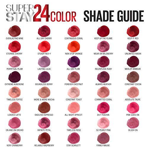 Maybelline Super Stay 24, 2-Step Liquid Lipstick Makeup, Long Lasting Highly Pigmented Color with Moisturizing Balm, Merlot Armour, Red, 1 Count