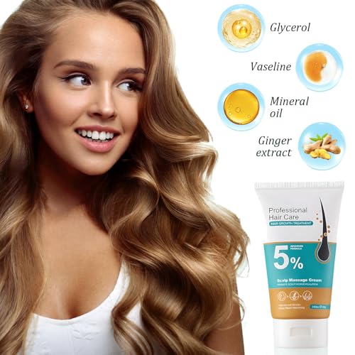 5% Hair Growth Scalp Massage Cream for Men & Women – Strengthens Roots, Promotes Regrowth