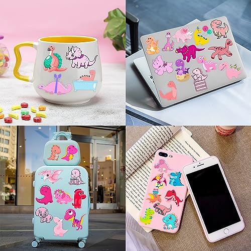 Generic Pink Dinosaur Temporary Tattoos Birthday Party Supplies Favors Decorations Super Cute 96PCS Fake Tattoos Stickers for Boys Girls School Classroom Rewards Gifts Ideal Halloween