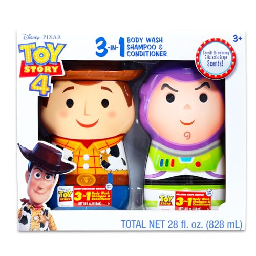 Disney Toy Story Kids 3-in-1 Shampoo Conditioner Body Wash Set, 2 Pack