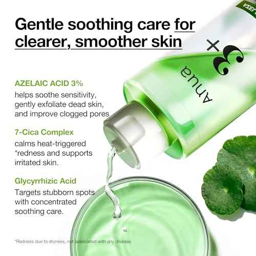 Anua Azelaic Acid 3 CICA Skin Claryfing Toner, Soothing & Clear Care, with Salicylic Acid & Azelaic Acid, Sebum & Spot Care, Suitable for Sensitive Skin, Korean Skin Care (250ml / 8.45 fl.oz.)