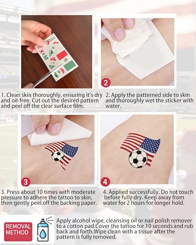 Mexico Flag Temporary Tattoos 30-Pack for Soccer Fans