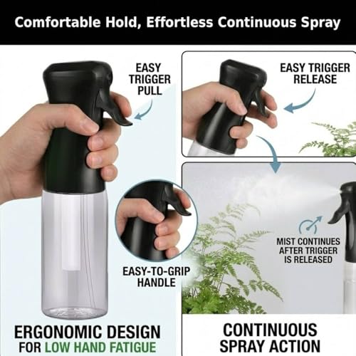 VIGOR PATH 200ml Continuous Mist Spray Bottle