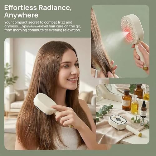 Electric Steam Hair Brush - Cordless & Rechargeable