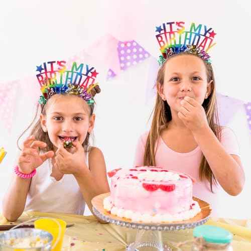 Birthday Girl Headband with Rainbow Bling, Birthday Crown for Women Girls, 21cm x 13cm, Hand Wash Only