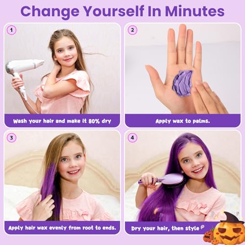 Temporary Purple Hair Wax - Washable Color Styling Gel