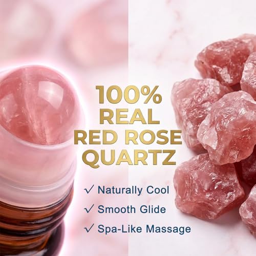 Rose Quartz Eye Roller with Castor Oil & Frankincense, 50ml