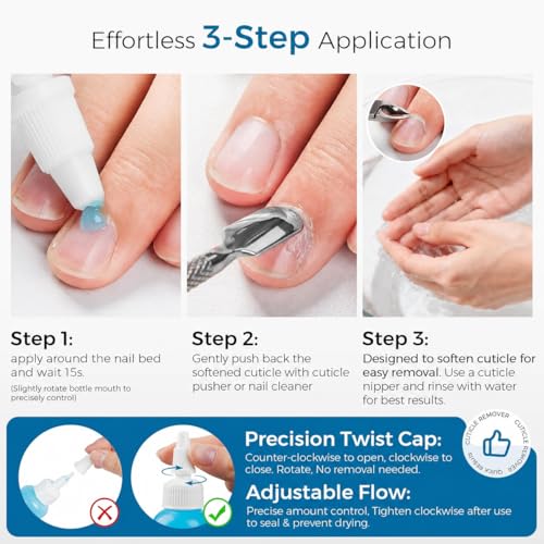 Glamonade Instant Cuticle Remover Gel - Fast-Acting Salicylic Acid Softener