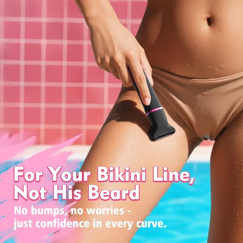 Rose Black 3-in-1 Bikini Trimmer for Women, Body Shaver & Razors - Smooth Kit