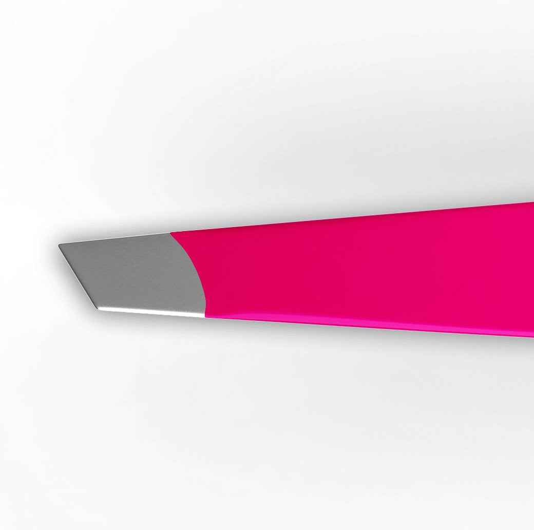 Amaok Eyebrow Tweezer with Comb - Slant Tip, Bright Pink - BOGO SALE Offer - Details Below.