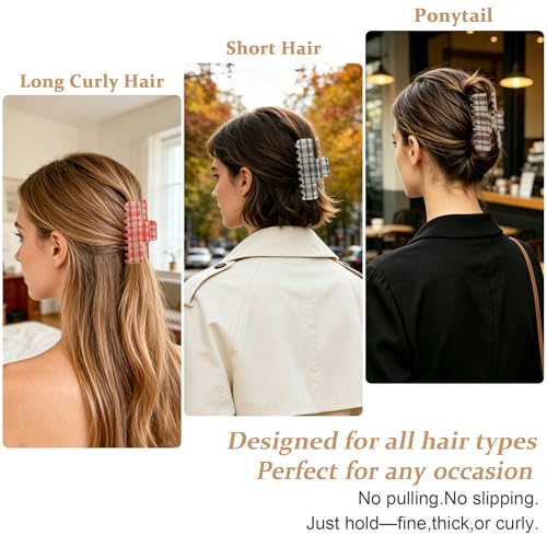 OWIIZI Large Acetate Hair Clips for Thick Hair Non-Slip Claw Hairpin