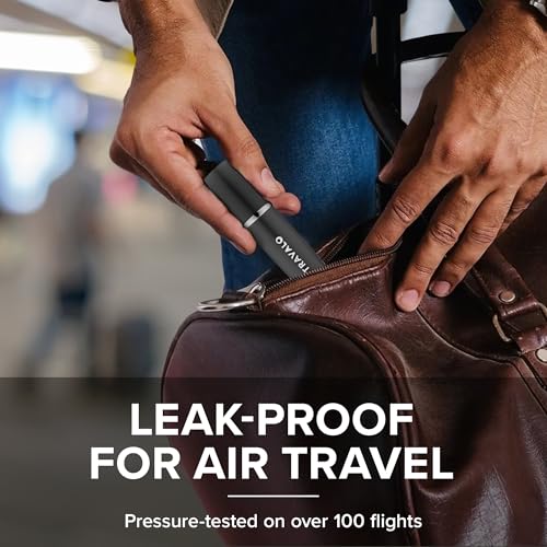 Travalo LUX Perfume Atomizer Bundle - Leak-Proof and TSA Approved for Air Travel - Reusable, Easy Fill Mini Pump Sprayer - Lightweight, Brushed Polished Metal - Gold, Black, Silver - 3 Pack