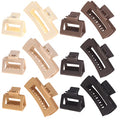 Alemaky 12-Pack Square Claw Clips, Large & Small Non-slip Hair Clips