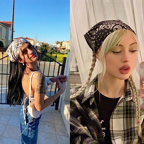 Vercret 6-Pack Hair Scarves Headbands with Clips