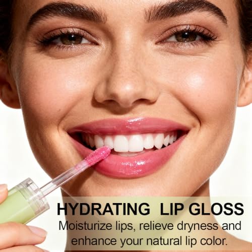 6-Pack Hydrating Lip Oil Set, Nourishing Lip Gloss