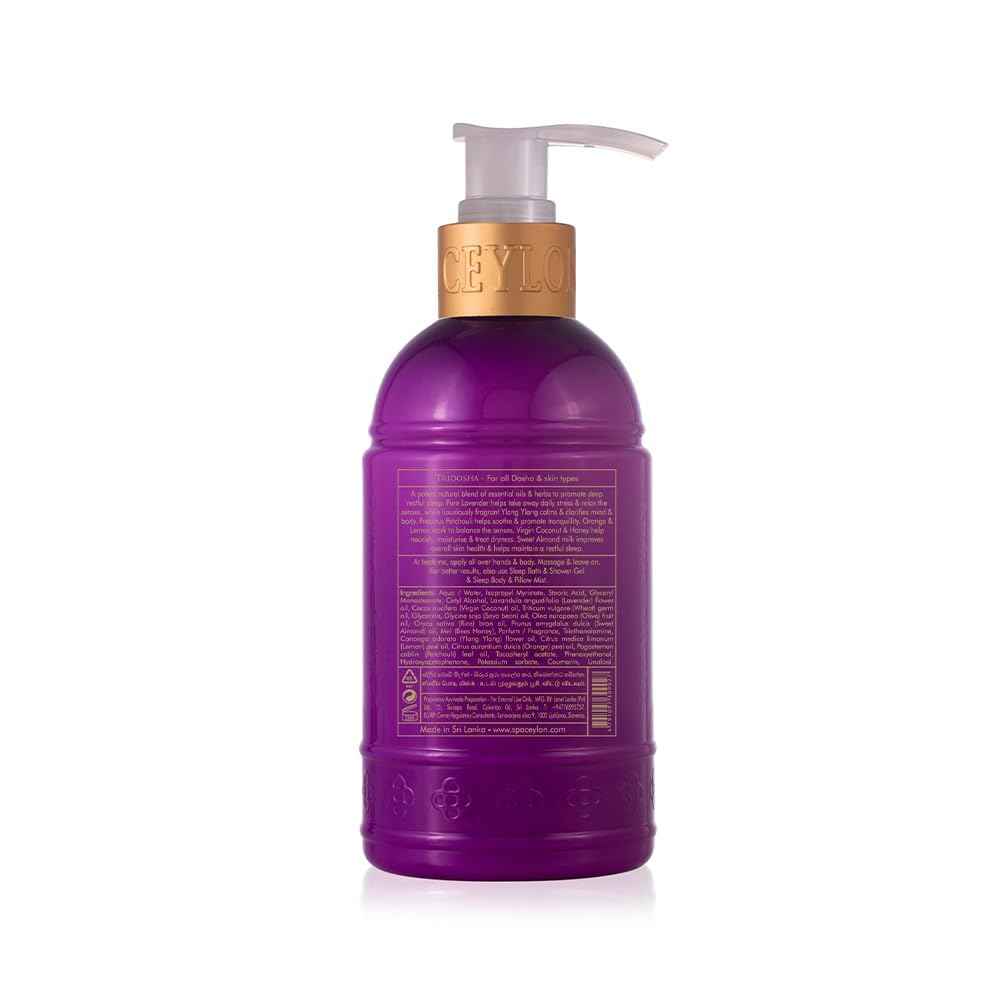 SPA CEYLON SLEEP Body Milk | Pure Lavender & Luxurious Fragrance | Nourishes & Treats Dryness | Suitable for all skin types