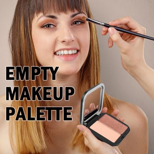 2Pcs Empty Eyeshadow Palette - Refillable Makeup Organizer with Grids
