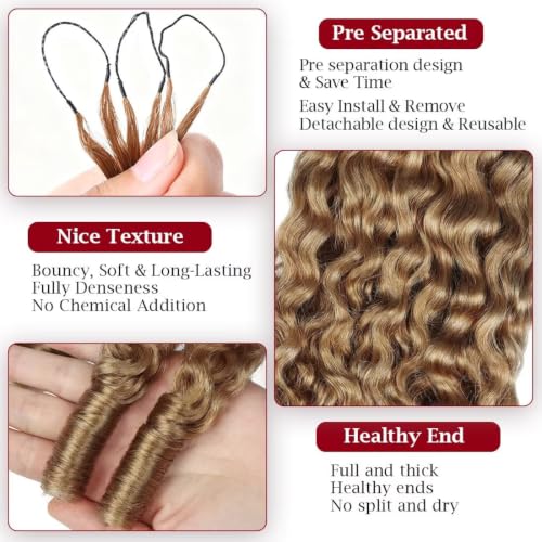 Miracle Invisible Knots 16" Crochet Hair - 100% Human Hair, Lightweight & Easy Install