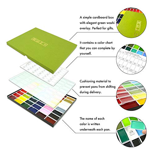 Kuretake Gansai Tambi 24 Color Watercolor Paint Set