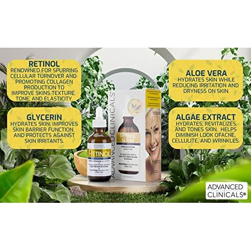 Advanced Clinicals Retinol Firming Cream + Retinol Travel Size Firming Cream + Retinol Anti-Aging Face Serum Set