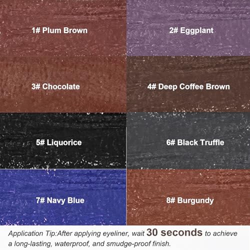 Plum Brown Gel Eyeliner Pencil for Mature Eyes, Waterproof & Smudge-Proof