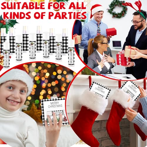 50 Pack Christmas Lip Balm Gift Bulk, Moisturizing Nourishing Lip Balm Appreciation Gift, Xmas Holiday Birthday Party Favors Stocking Stuffers for Women Men Coworker Employee Teacher (Christmas Tree)