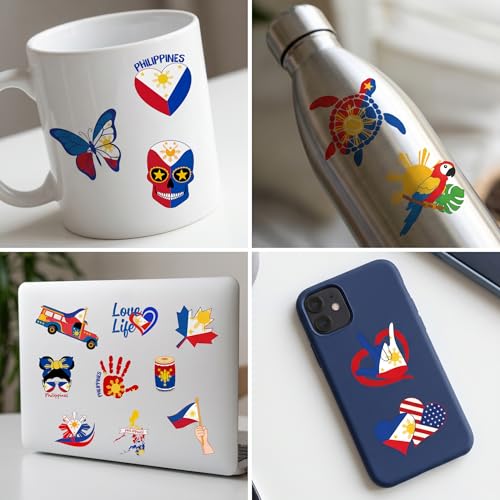 96 PCS Filipino Pride Temporary Tattoos for Kids