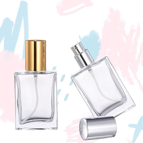 6 Pcs Round Glass Perfume Atomizer,30ml Empty Refillable Perfume Spray Bottle for Men and Women,Portable Fragrance Fine Mist Spray Bottle Dispenser for Travel (Black)