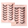 Cat Eye False Eyelashes 12mm Faux Mink 7 Pairs