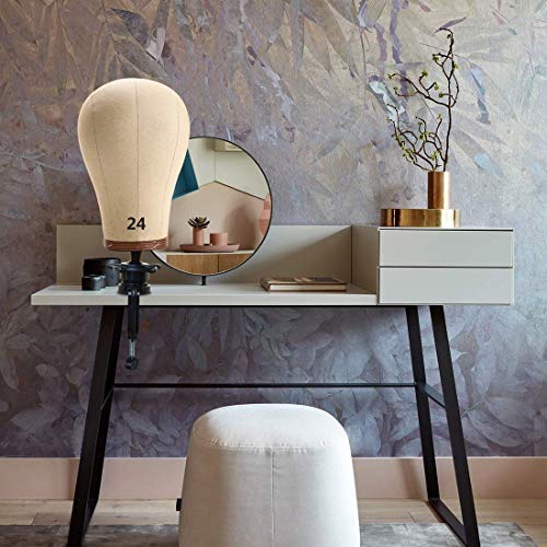 23 Inch Cork Canvas Wig Head Mannequin with Stand